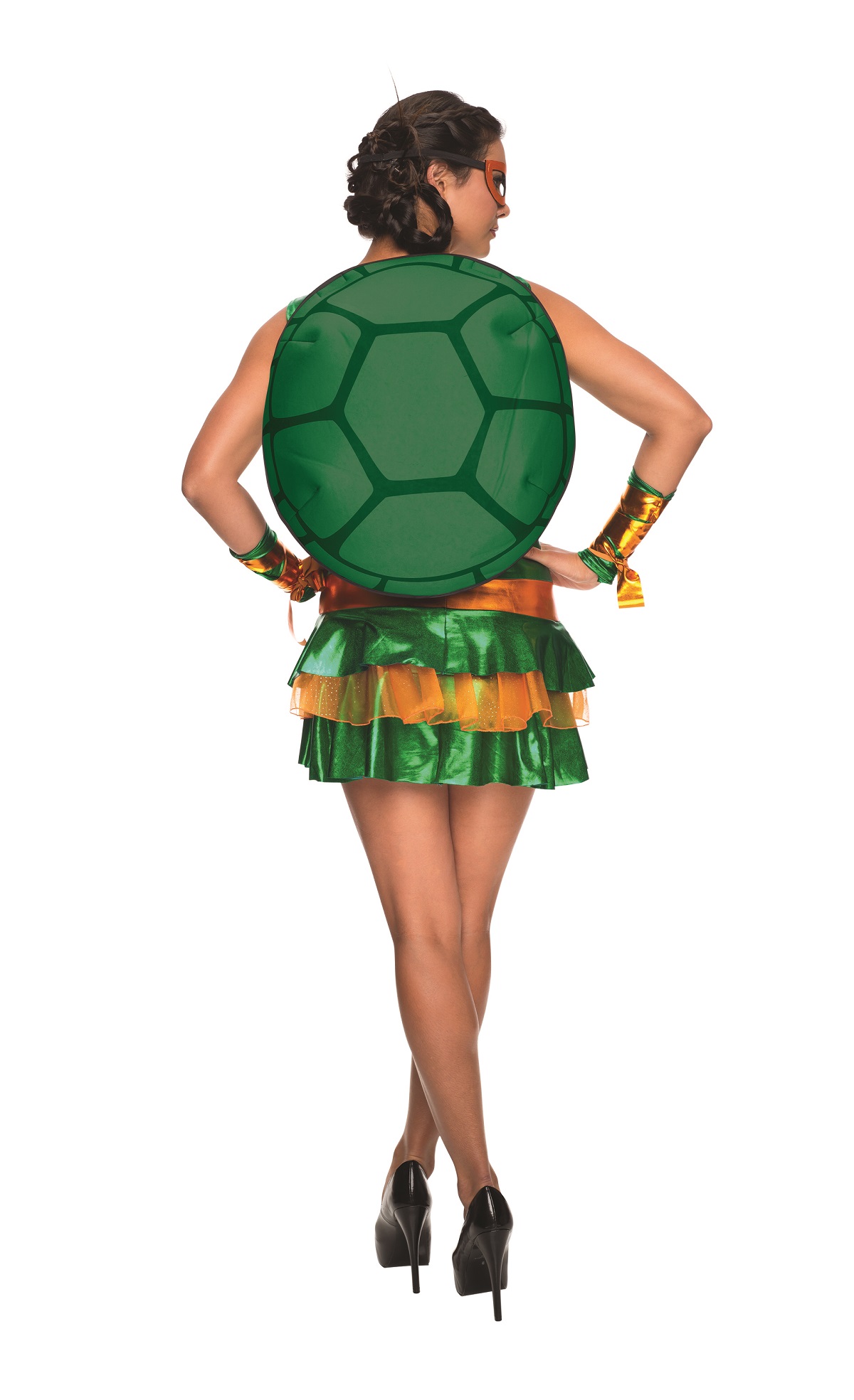 Cl652 Teenage Mutant Ninja Turtles Tmnt Womens Adult Fancy Dress 