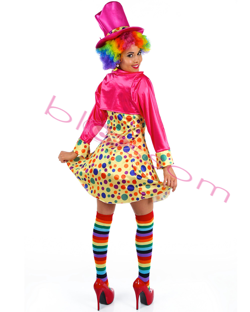 K10 Ladies Funny Clown Costume Circus Carnival Fancy Dress Birthday ...