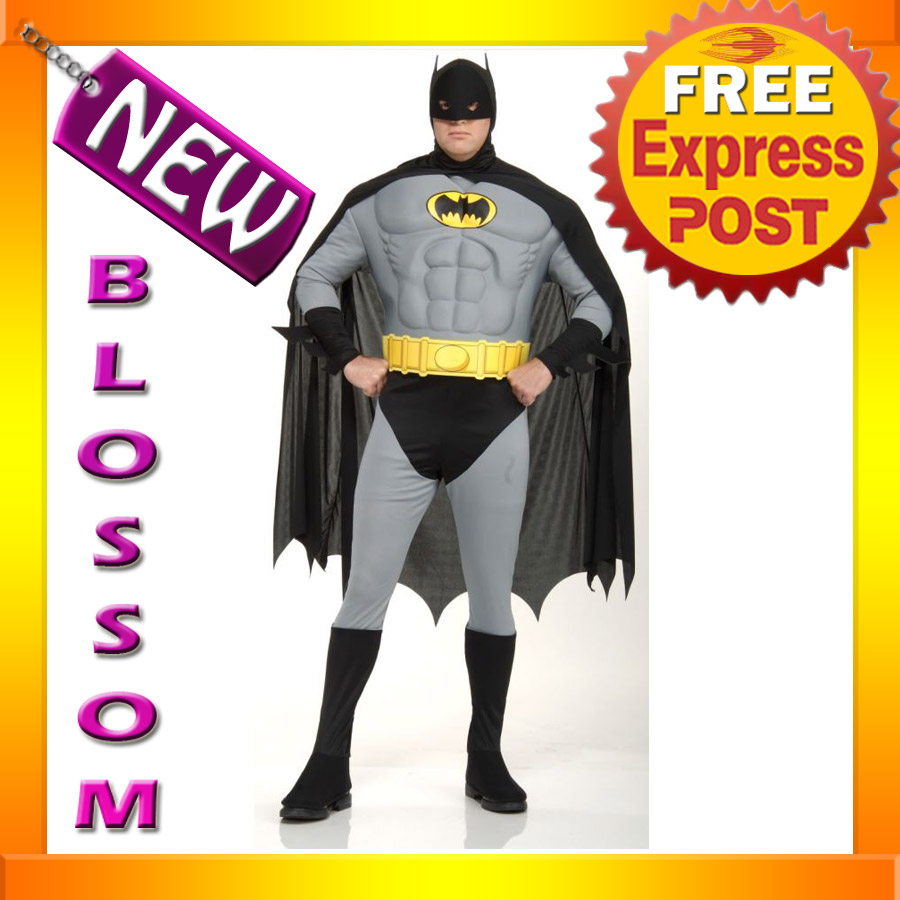 C83 Licensed The Batman Muscle Chest Mens Fancy Dress Adult Costume