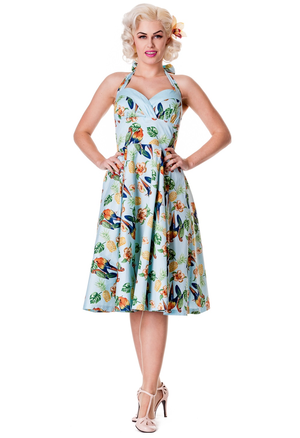 Rkp15 Hell Bunny Sassy Tropical Vintage 50s Rockabilly Dress Pin Up Swing Dance Ebay