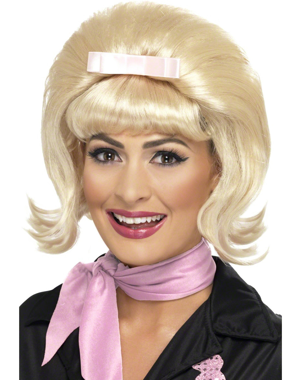 W320 50s Flicked Beehive Bob Hairspray Grease Blonde Flip Costume Party ...