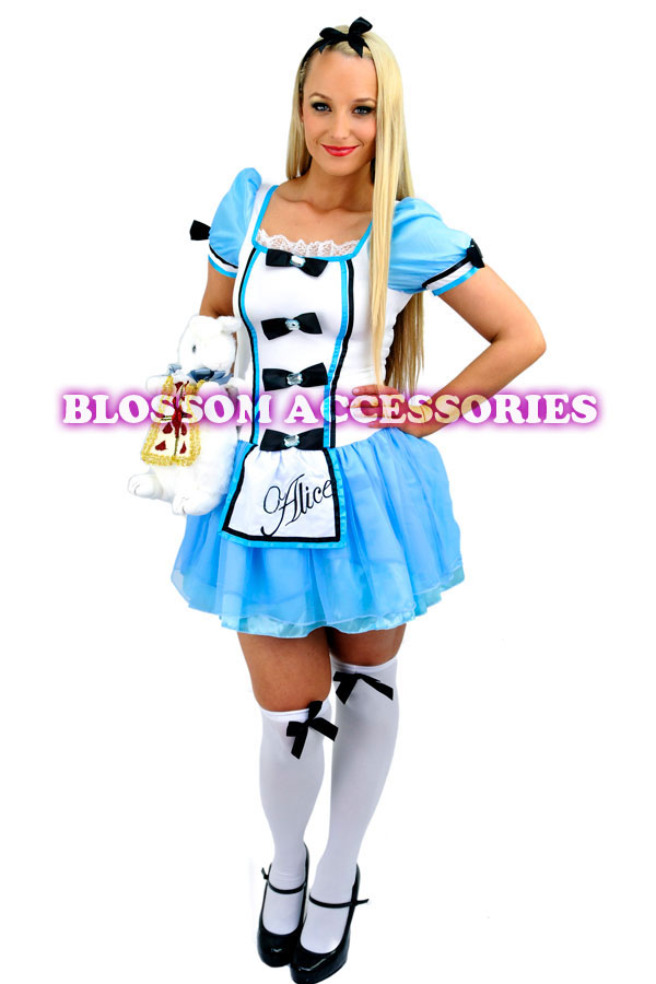 E48 Alice in Wonderland Ladies Disney Fancy Dress Up Halloween Costume ...