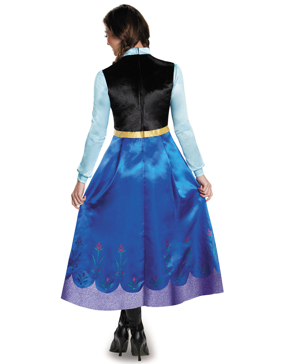 K83 Adult Frozen Princess Anna Fancy Dress Up Snow Queen Womens w/ Cape ...