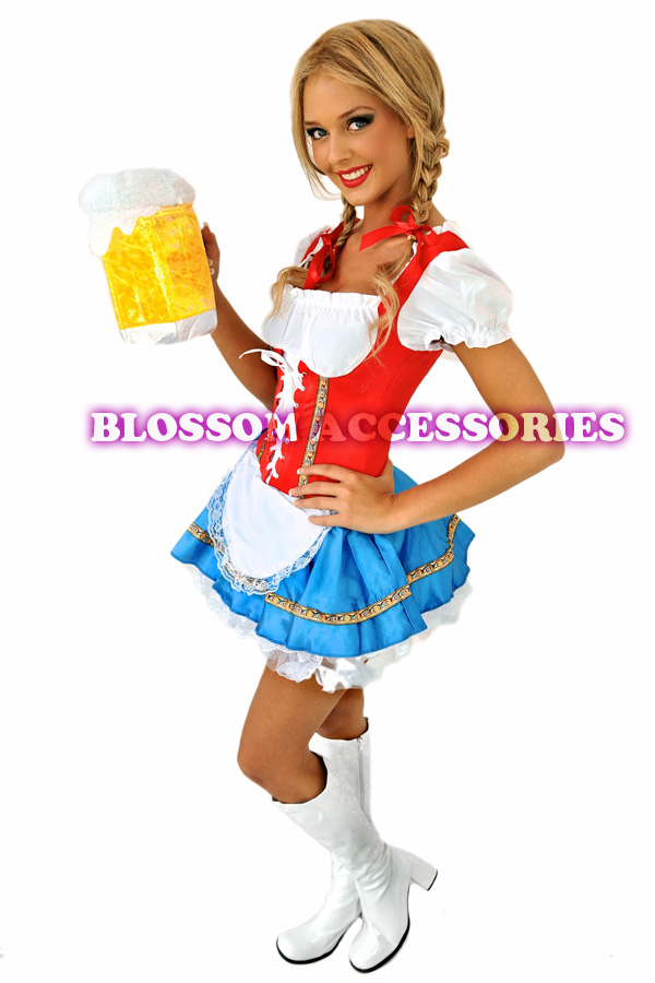   Maid Wench German Heidi Oktoberfest Gretchen Costume Outfit  