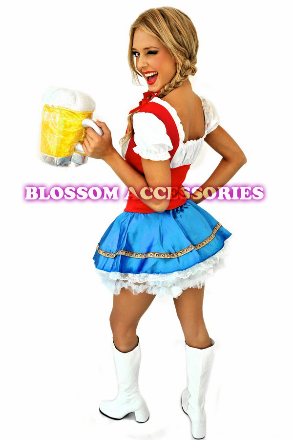   Maid Wench German Heidi Oktoberfest Gretchen Costume Outfit  