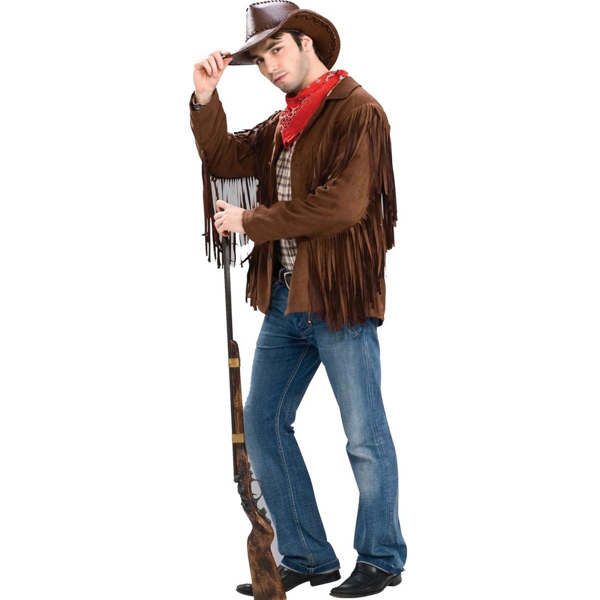 C409 Western Cowboy Buffalo Bill Cody Jacket Fancy Adult Men Costume M ...