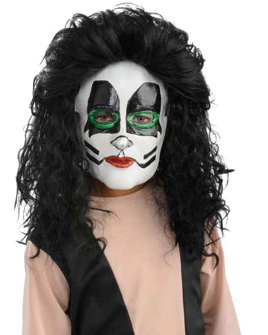 A434 Kiss Demon Starchild Spaceman Catman 80s Rock Star Halloween 1/2 Mask