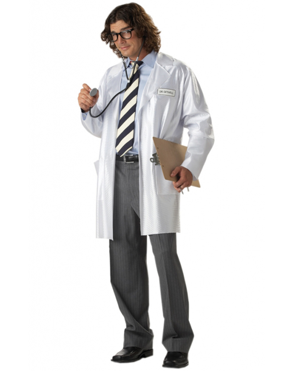 CL702 Dr Getwell Mens Hospital Doctor Lab Coat Halloween Costume ...