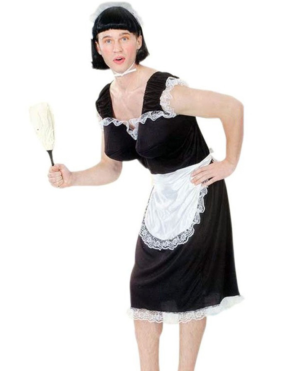 CSW14 Mens French Maid Costume Fancy Dress Up Funny Bucks Hens Outfit ...