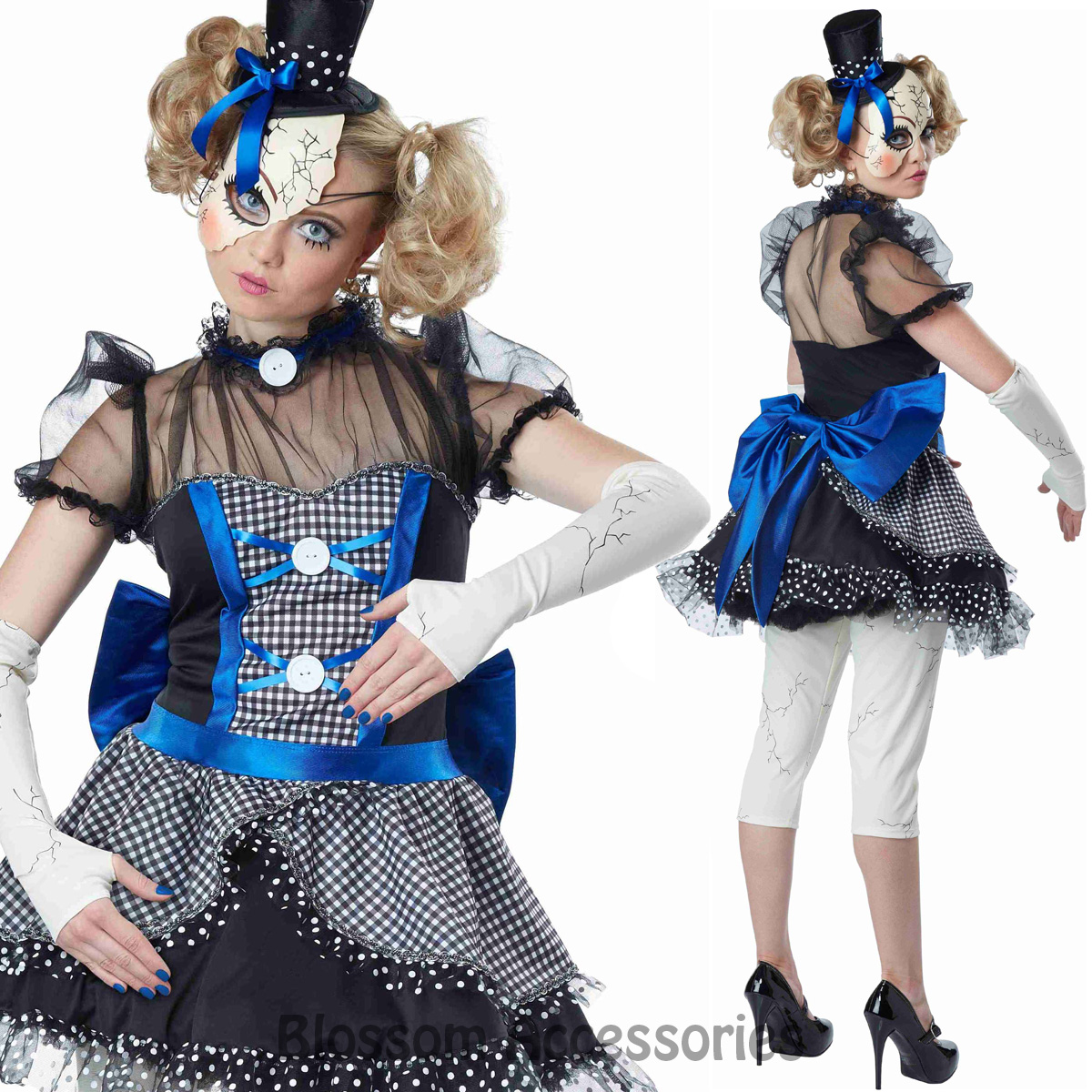 CA34 Twisted Baby Broken Doll Halloween Womens Creepy Horror Rag Doll ...