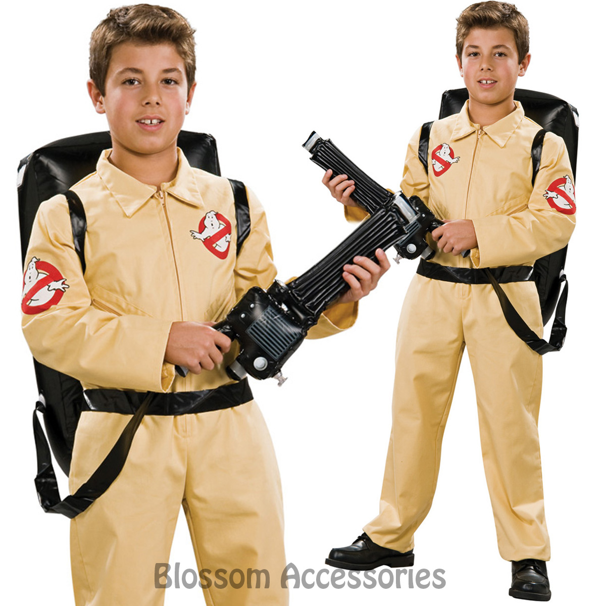 Ck574 Deluxe Ghostbusters Boys Boiler Suit Child Kid Costume Book Week 