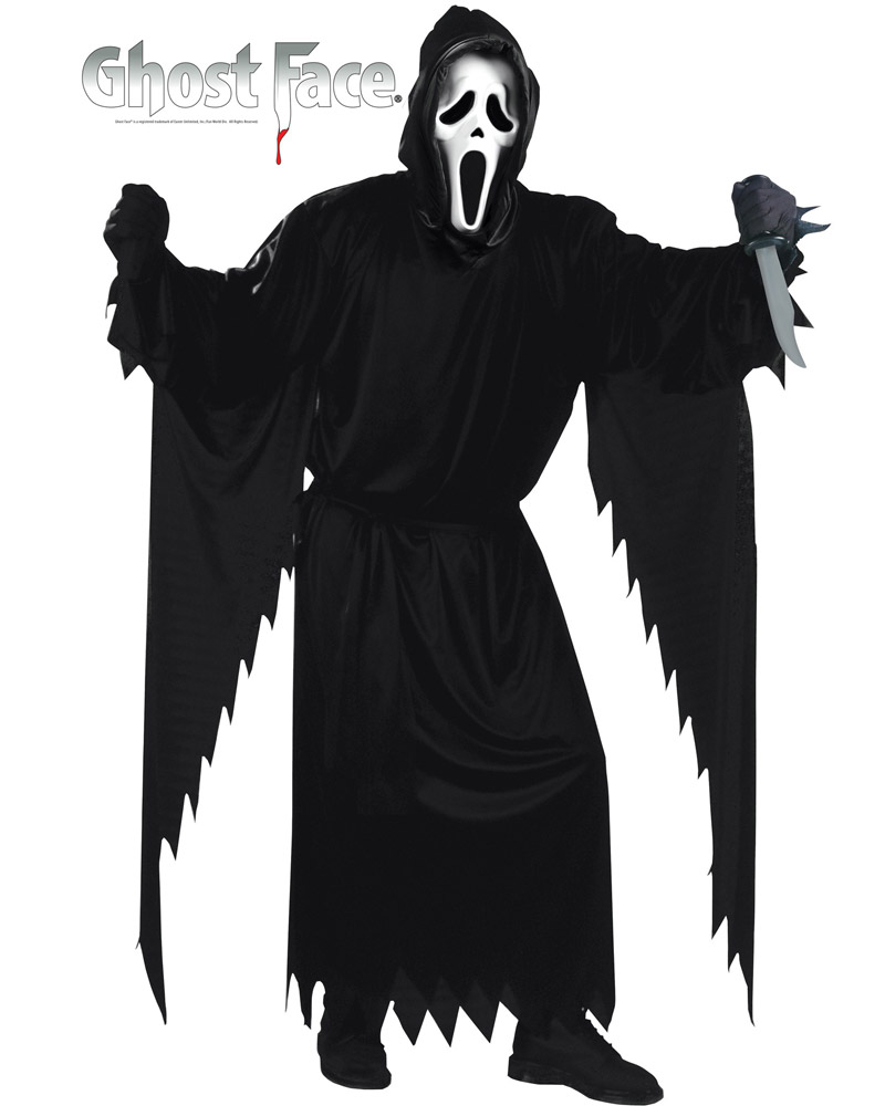 C682 Mens Licensed Ghost Face Scream Ghostface Scary Fancy Costume Robe ...