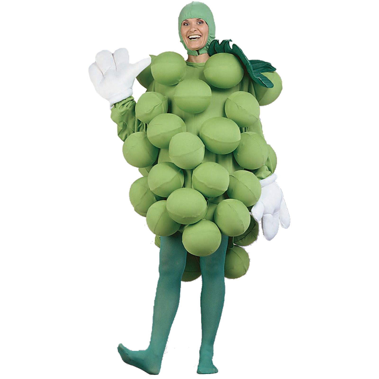 C338 Green Grapes Balloons Men Women Fruit Adult Halloween Fancy Dress ...