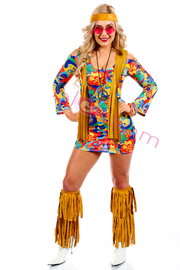 K13 60s 70s Go Go Retro Hippie Dancing Groovy Party Disco Fancy Dress ...