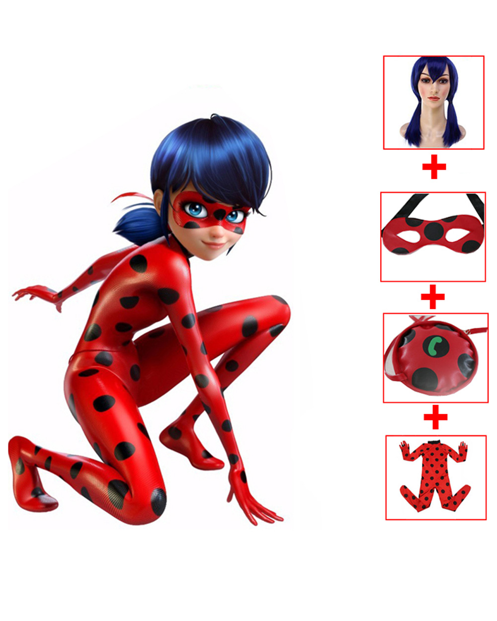 K403 Miraculous Ladybug Marinette Dupain Cheng Adult Girl Cosplay ...