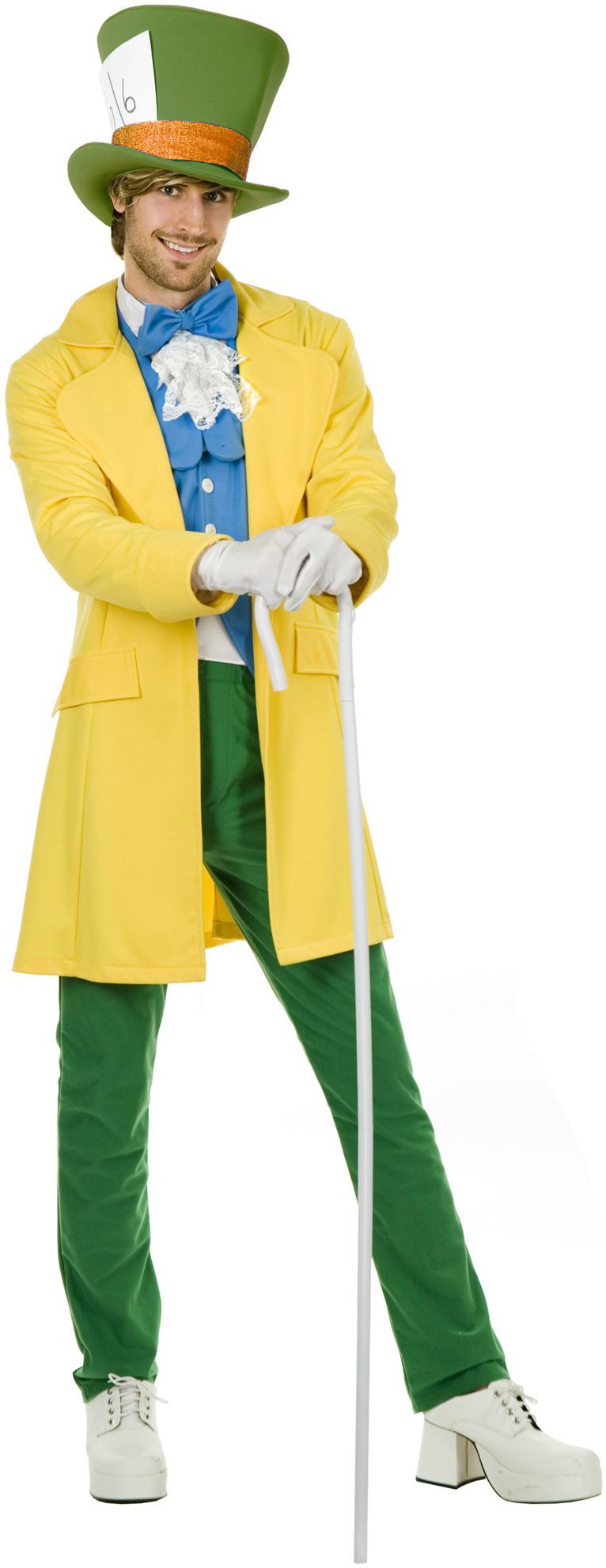 C173 Mens Alice in Wonderland Mad Hatter Halloween Fancy Dress Adult