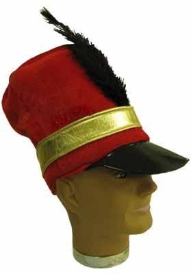 AS39 Adult Marching Band Soldier Circus British Royal Costume Hat Red w ...