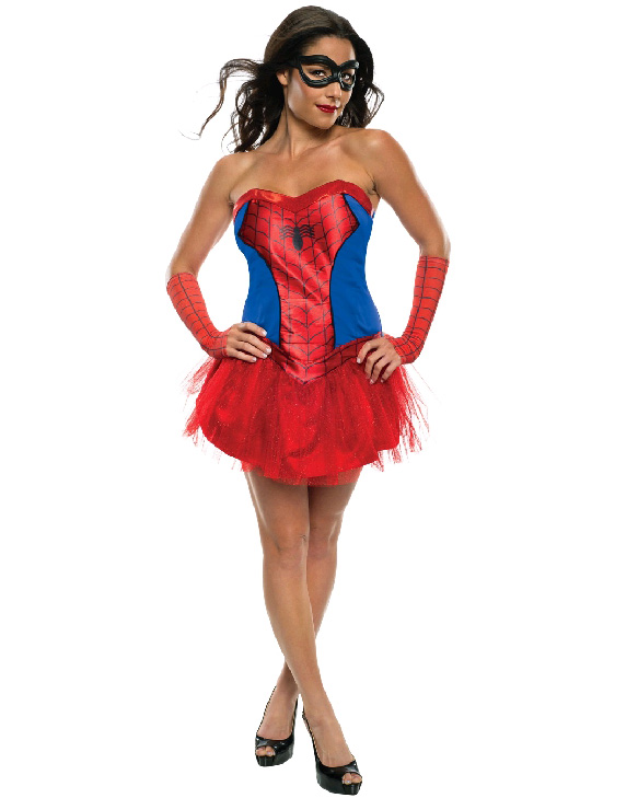 CL66 Ladies Marvel Super hero Superheroine Womens Fancy Dress Costume ...