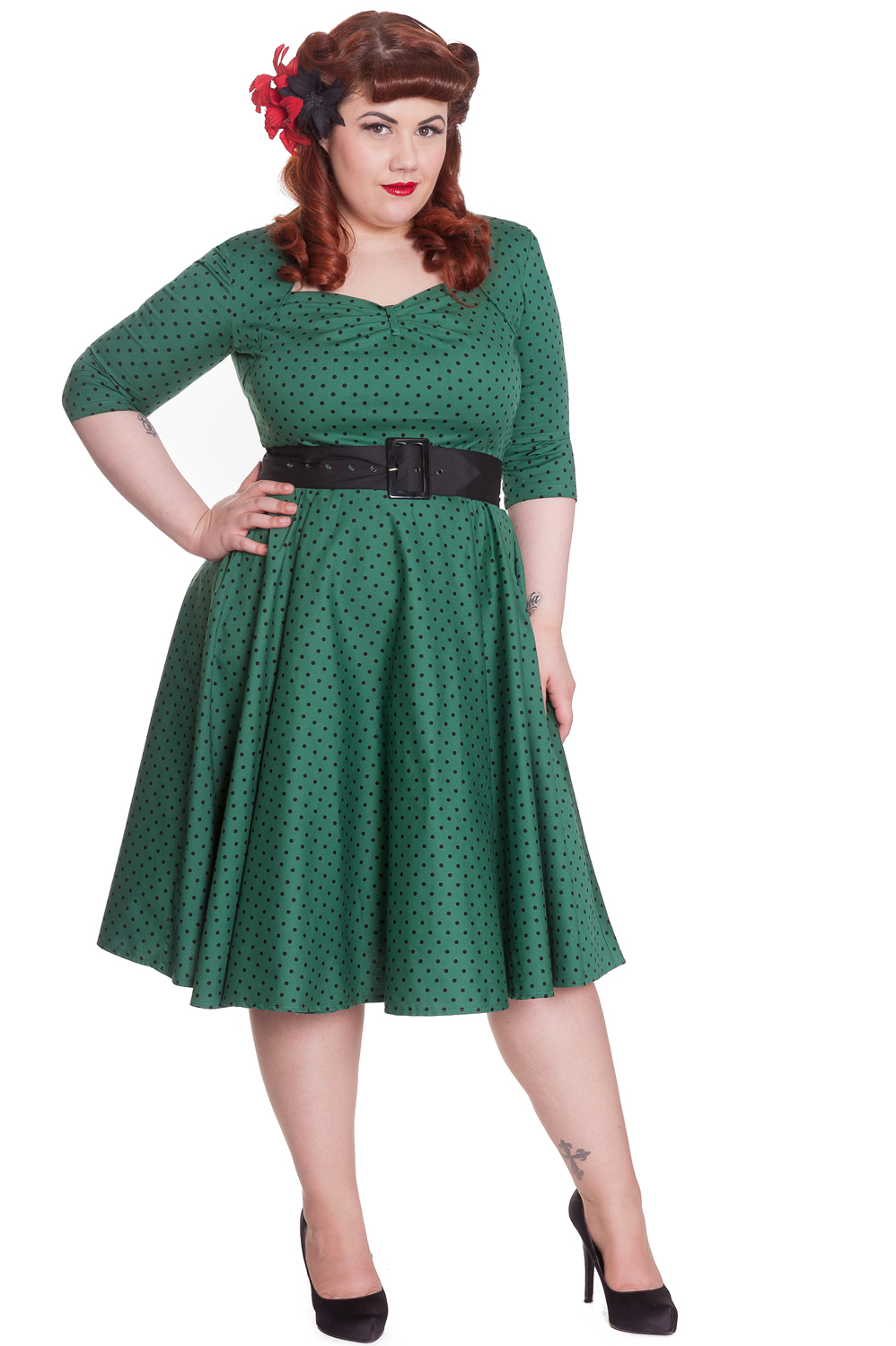 RKP27 Hell Bunny Momo Polka Dots Swing Vintage1950s Rockabilly Dress ...