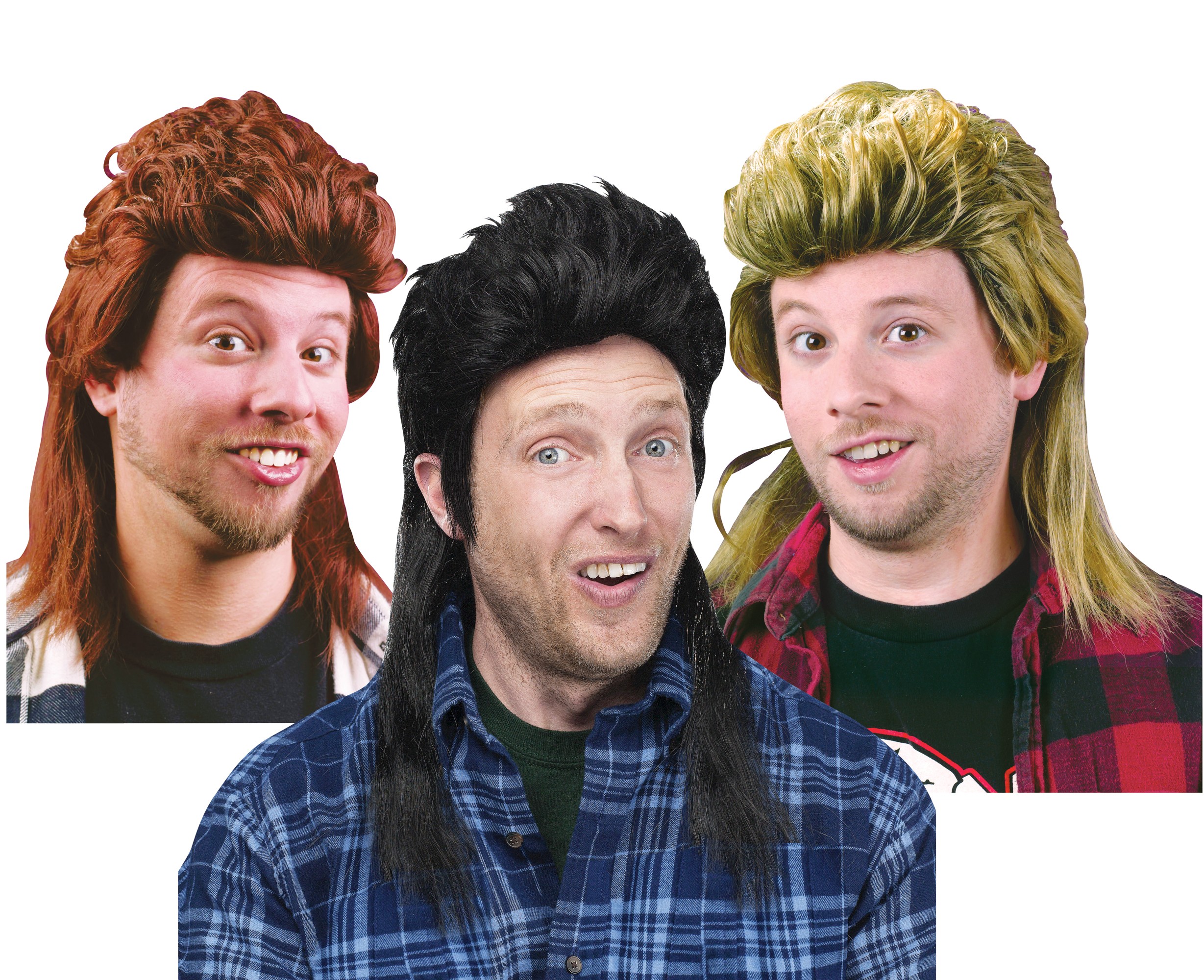 W226 Mullet 80s Rock Redneck Long Bogan Men Costume Wig | eBay