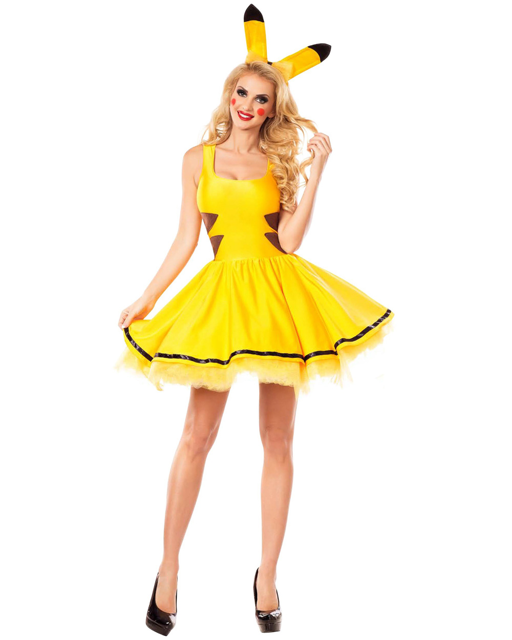 K242 Pokemon Pikachu Womens Halloween Dress Costume Fancy Cosplay ...