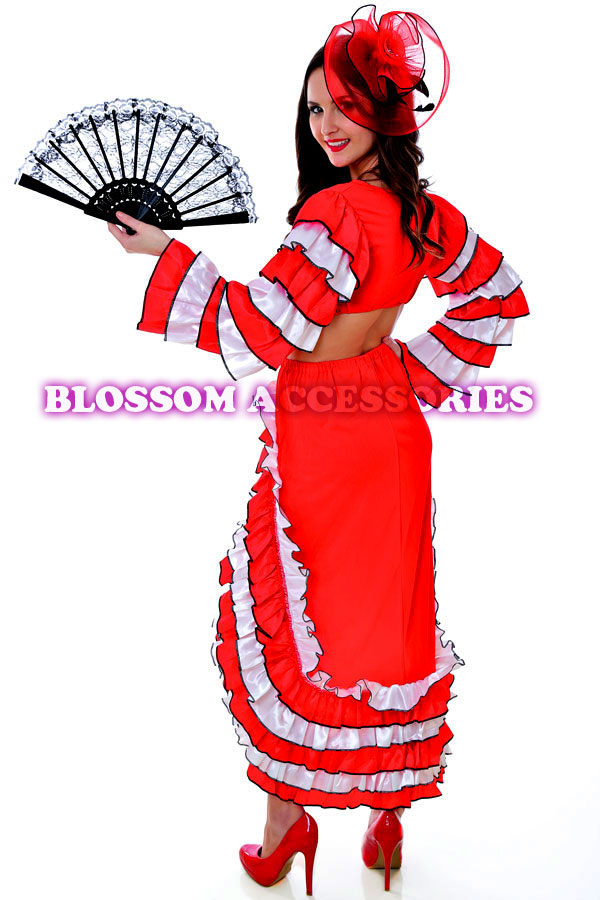 J88 Spanish Senorita Dancing Costume Flamenco Dancer Fancy Dress Party ...