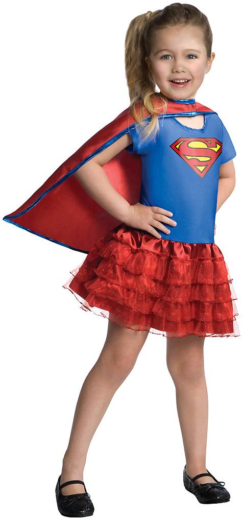 CK167 Supergirl Dress Up Tutu Superman Hero Fancy Dress Girl Toddler ...