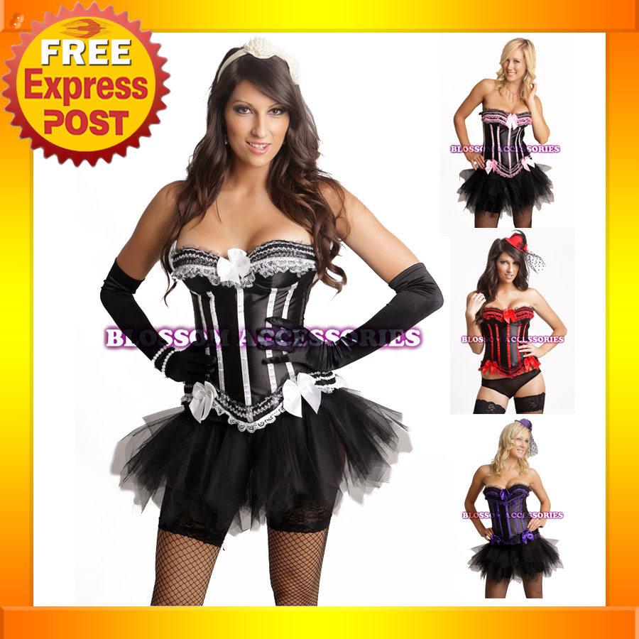 7206 Burlesque Boned CORSET Bustier Dress Tutu Skirt  